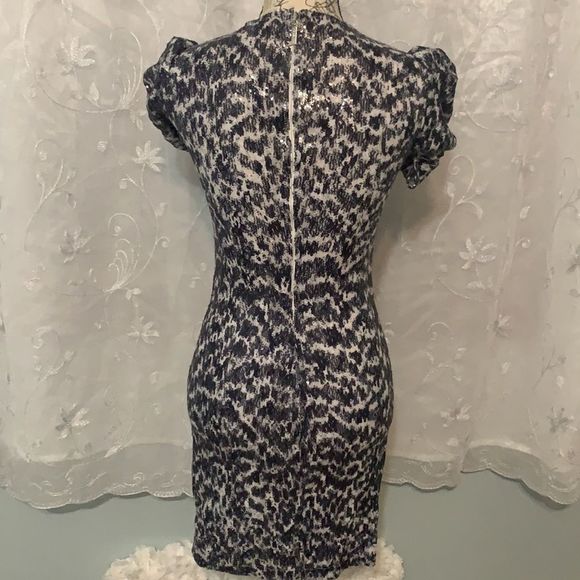 Michael Kors | Dark blue and white sequin dress | XXS - Picture 6 of 7